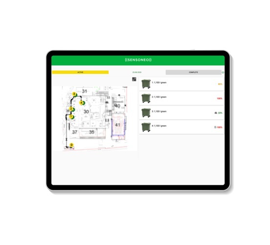 Mockup of mobile app for factories.