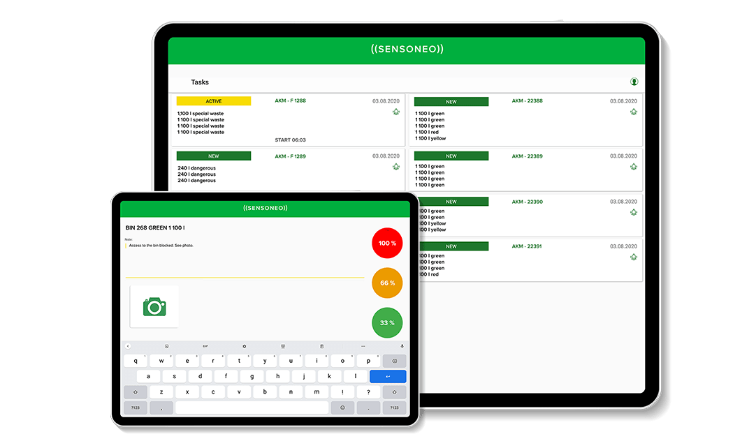 Sammlungs-App für Fahrer