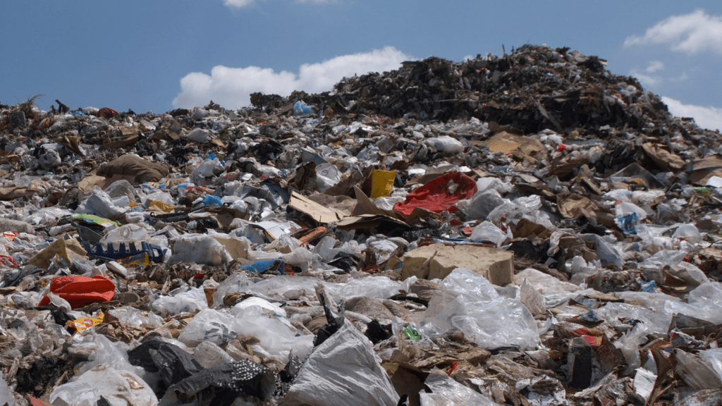 Lots of waste at a junk yard. 