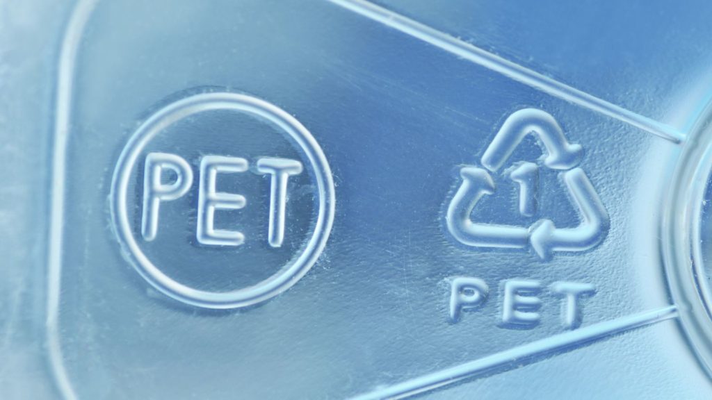 Symbol for PET bottles.